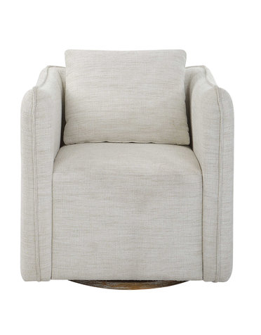 Corben Swivel Chair, White, Available for local pick up