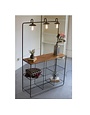Wall Display w/ Three Lights - Six Wire Cubbies & Wood Shelf, Available for local pick up