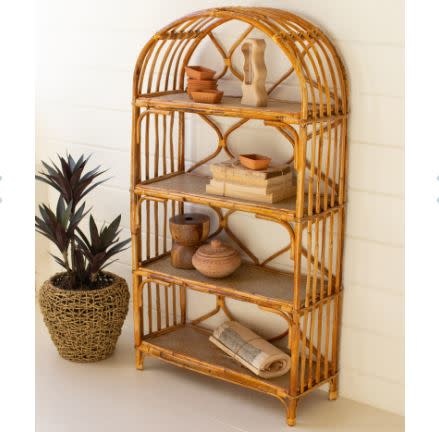 Rattan Four Tiered Shelf, Available for local pick up