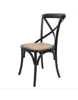 Brody X-Back Side Chair (Black Wash), Available for local pick up