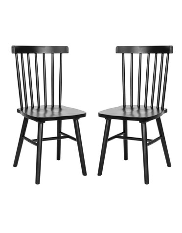Rubberwood Dining Chair w/ Slatted Back, Black, 16.5 x 19 x 36 Furniture Available for Local Delivery or Pick Up