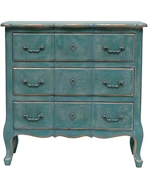 Teal Wood Dresser w/ 3 Drawers, 31.5 x31.5 13.5 Furniture Available for Local Delivery or Pick Up