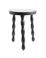 Reclaimed Wood Stool w/ Carved Legs, Black, Furniture Available for Local Delivery or Pick Up