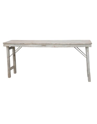 Reclaimed Wood Folding Table, Whitewashed, Available for local pick up