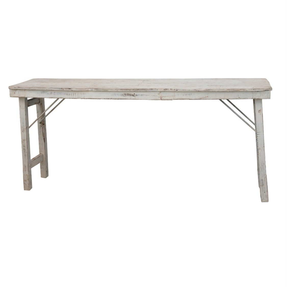 Reclaimed Wood Folding Table, Whitewashed, Available for local pick up