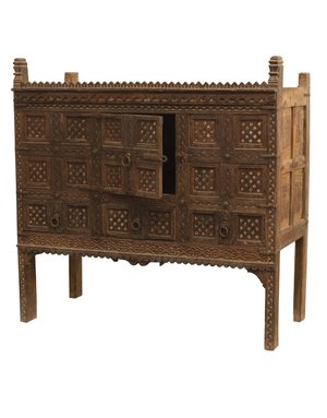 Hand-Carved Wood Wedding Chest 43 x 20 x 42 Furniture Available for Local Delivery or Pick Up