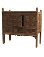 Found Hand-Carved Wood Wedding Chest, Dark Finish, Available for local pick up