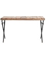 Reclaimed Wood & Metal Folding Tent Table, Natural & Black, Available for local pick up