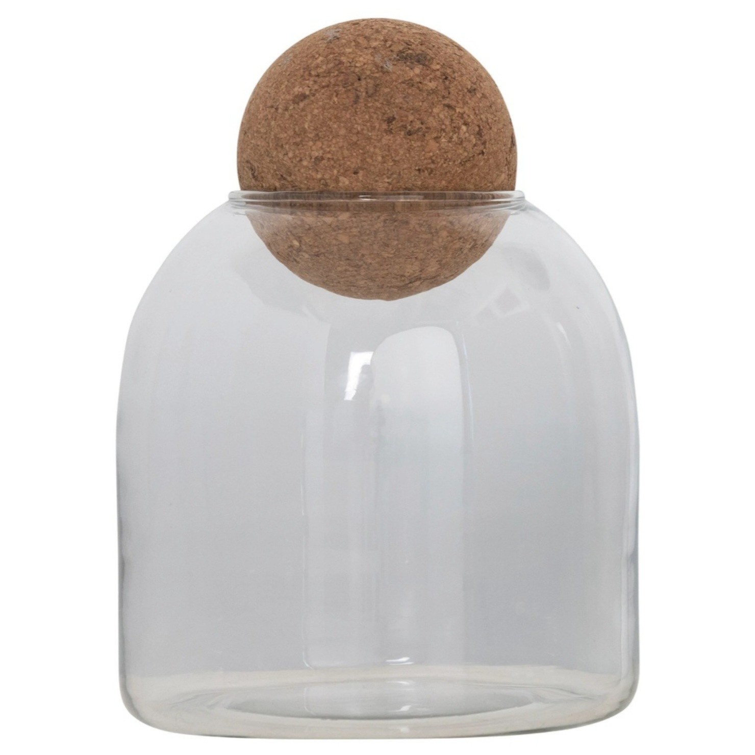 Glass Jar w/ Cork Ball Lid 6x8 Available for Local Pick Up