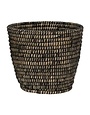 Hand-Woven Grass Basket LG, Black, 11-3/4" x 10-1/4", Available for local pick up