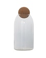 Glass Jar w/ Cork Ball Lid, Tall, 5" Round x 11-1/2"H, Available for local pick up