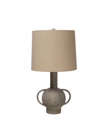 Distressed Table Lamp w/ Shade and Handles, 12x23"