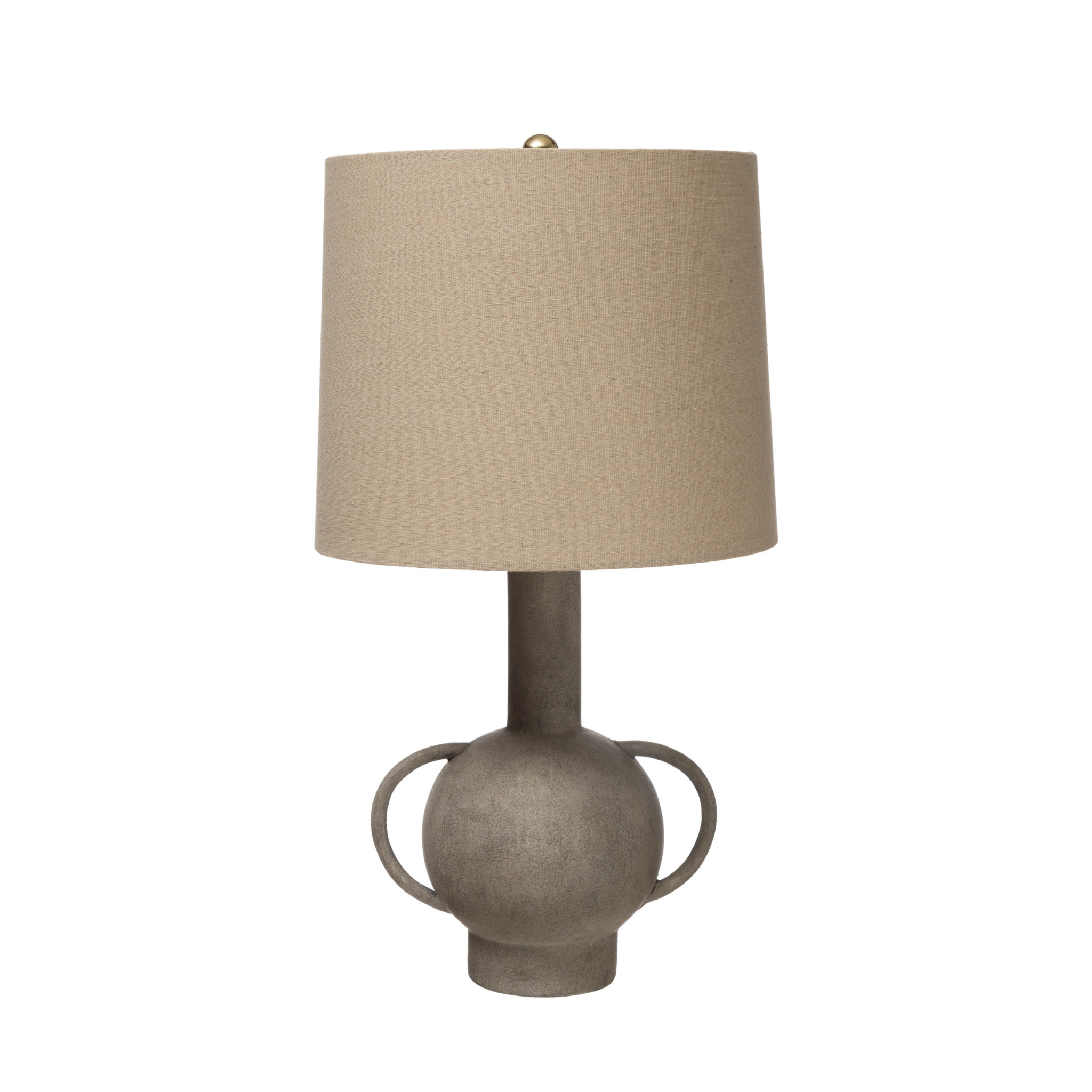 Distressed Table Lamp w/ Shade and Handles, 12x23", Available for local pick up