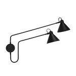 Articulating Wall Sconce, Black Metal, SPECIAL ORDER ONLY