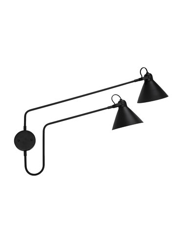 Articulating Wall Sconce, Black Metal, SPECIAL ORDER ONLY