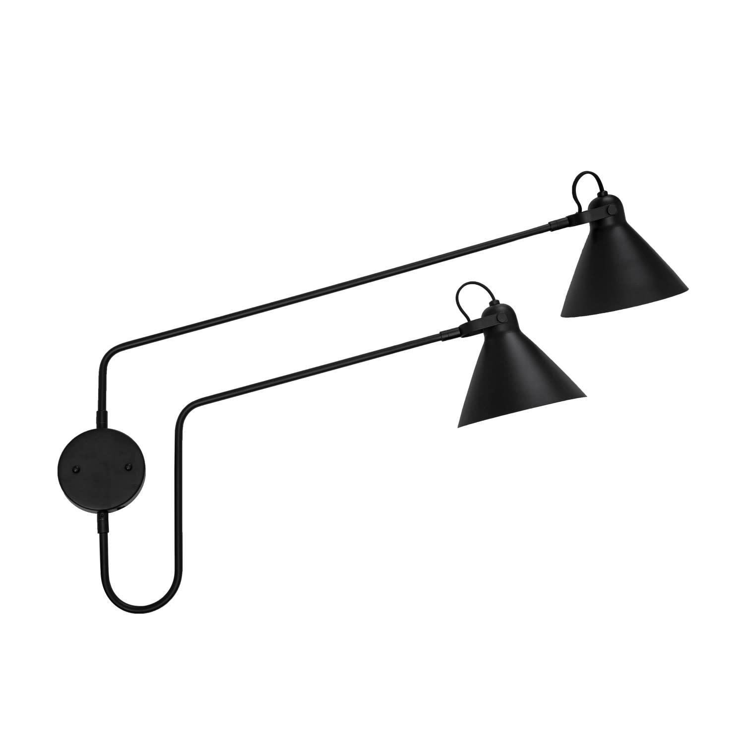 Articulating Wall Sconce, Black Metal, SPECIAL ORDER ONLY