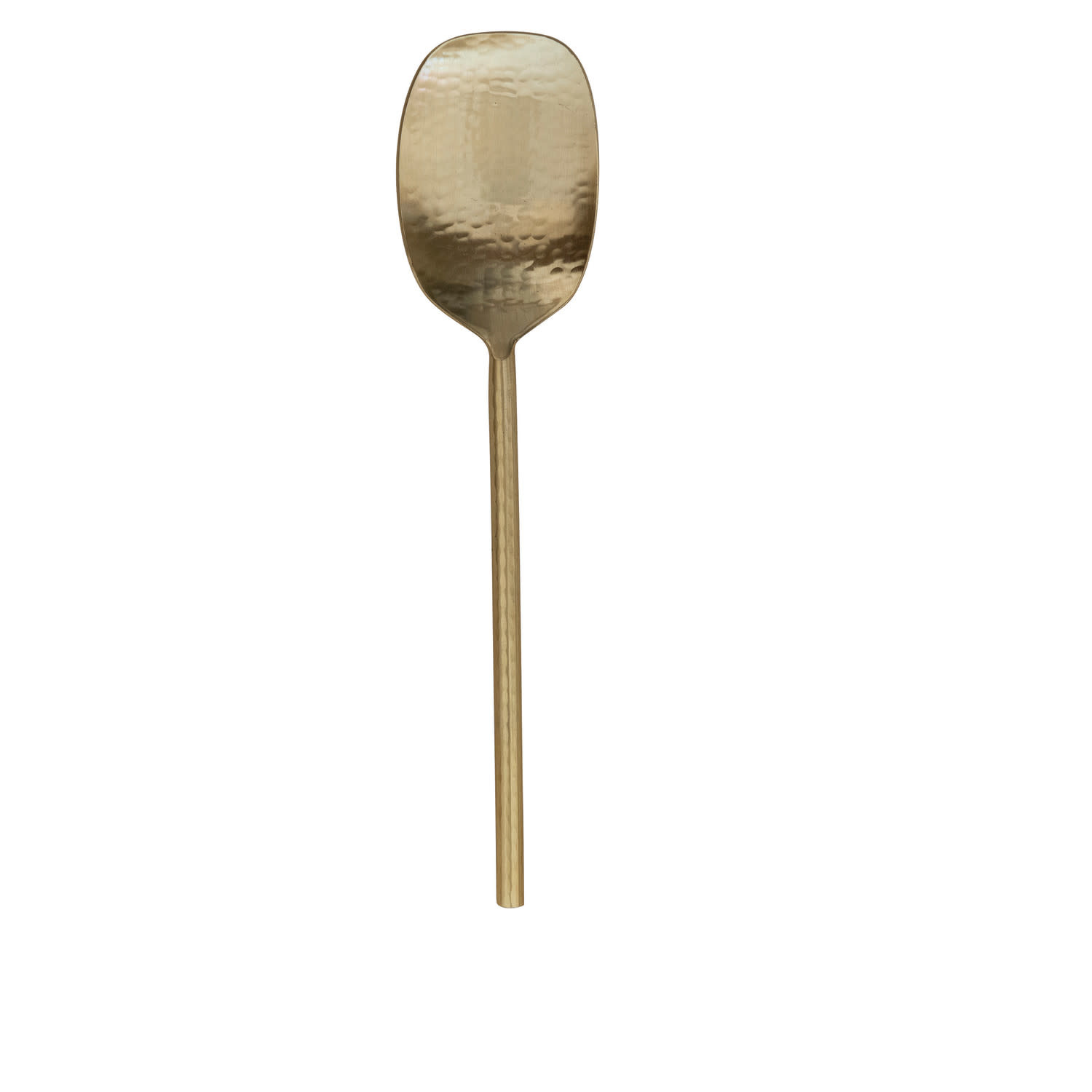 Hammered Stainless Steel Serving Spoon, Gold 9.5