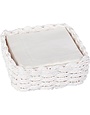 Woven Paper Cocktail Napkin Caddy, White