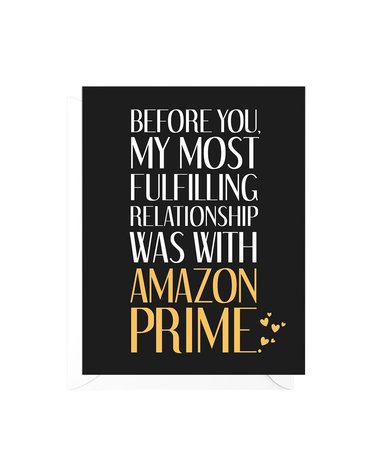 Fulfilled by Amazon Prime Funny Valentine's Day Card