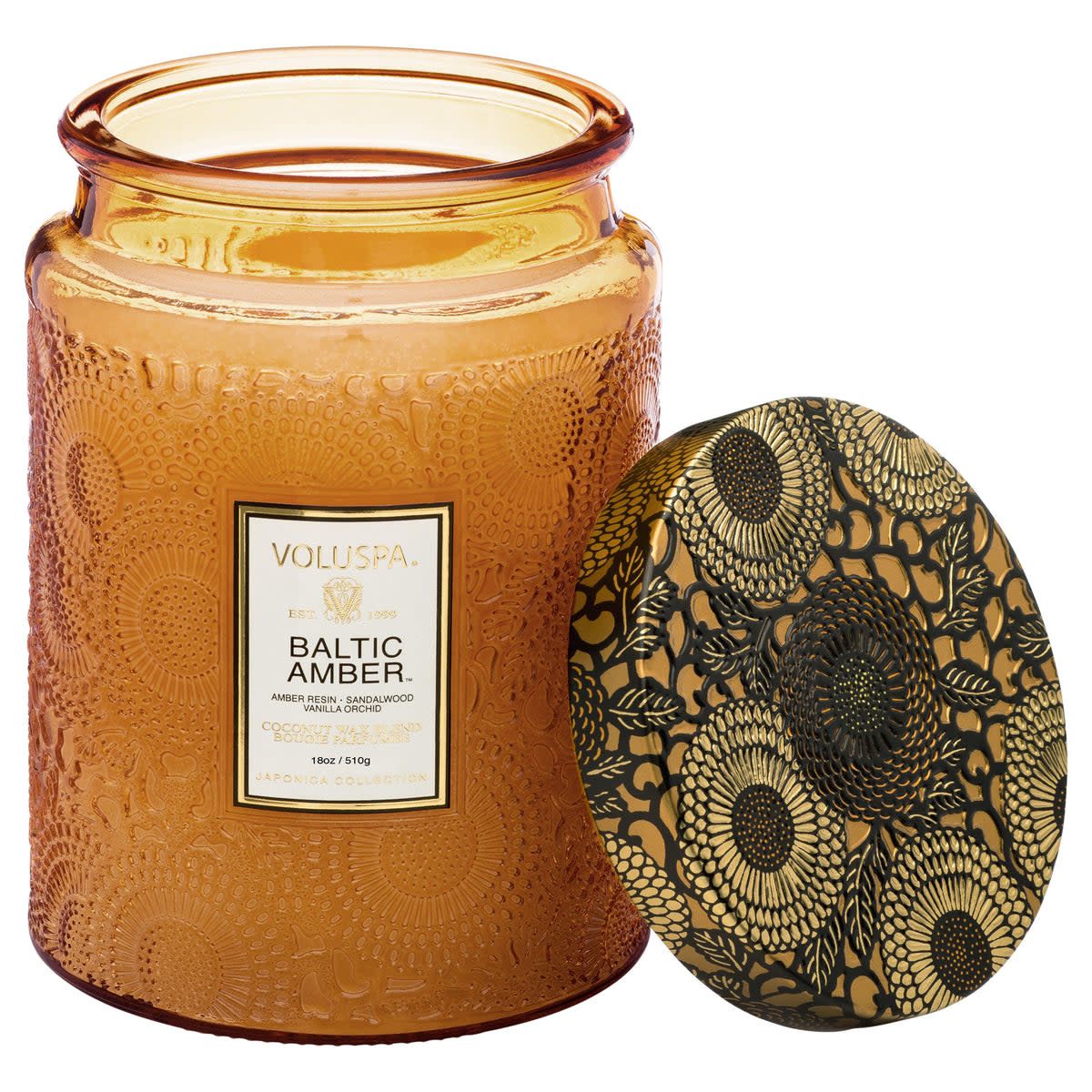 Voluspa Baltic Amber Candle Jar, Large, 18 oz