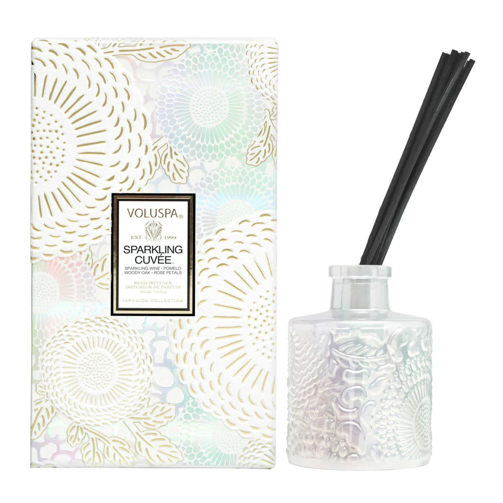 Voluspa Sparkling Cuvee Reed Diffuser, 3.4 oz
