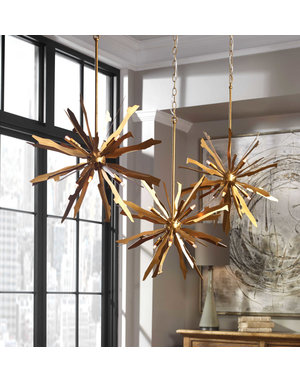 Starburst 6 Light Pendant, 24"wx34"h, Available for local pick up