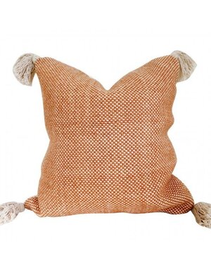Dafne Tassel Pillow, Orange, 20x20