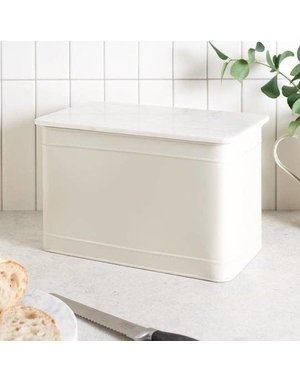 Cotterdale Bread Bin With Marble Lid - Smoked White, Available for local pick up