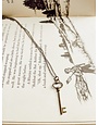 Antique Bronze Simple Key Necklace