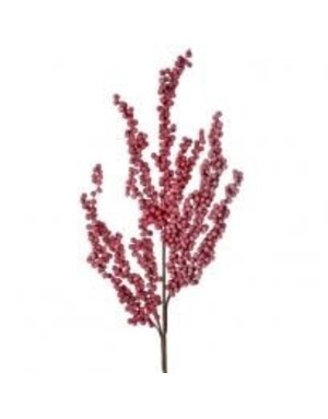 Weathered Berry Cluster Spray, Cranberry/Red