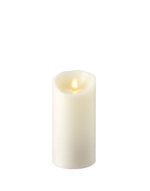 Flameless Push Flame Ivory Pillar Candle, 3x6"