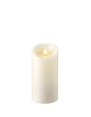 Flameless Push Flame Ivory Pillar Candle, 3x6"