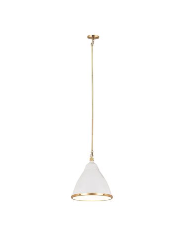 Katelyn 15" Industrial Pendant Light Fixture, White, Available for local pick up