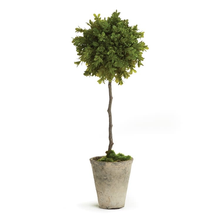 Faux Boxwood Potted Topiary