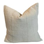 White Mudcloth Pillow