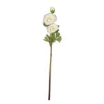 White Real Touch Triple Bloom Ranunculus Stem