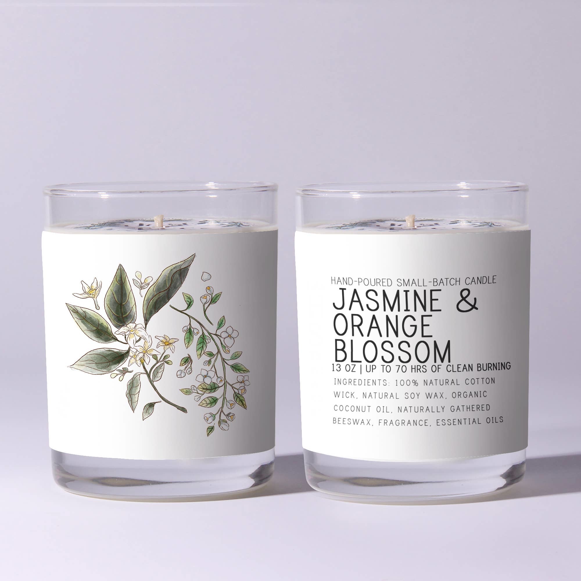 Just Bee Jasmine and Orange Blossom Candle, 13 oz