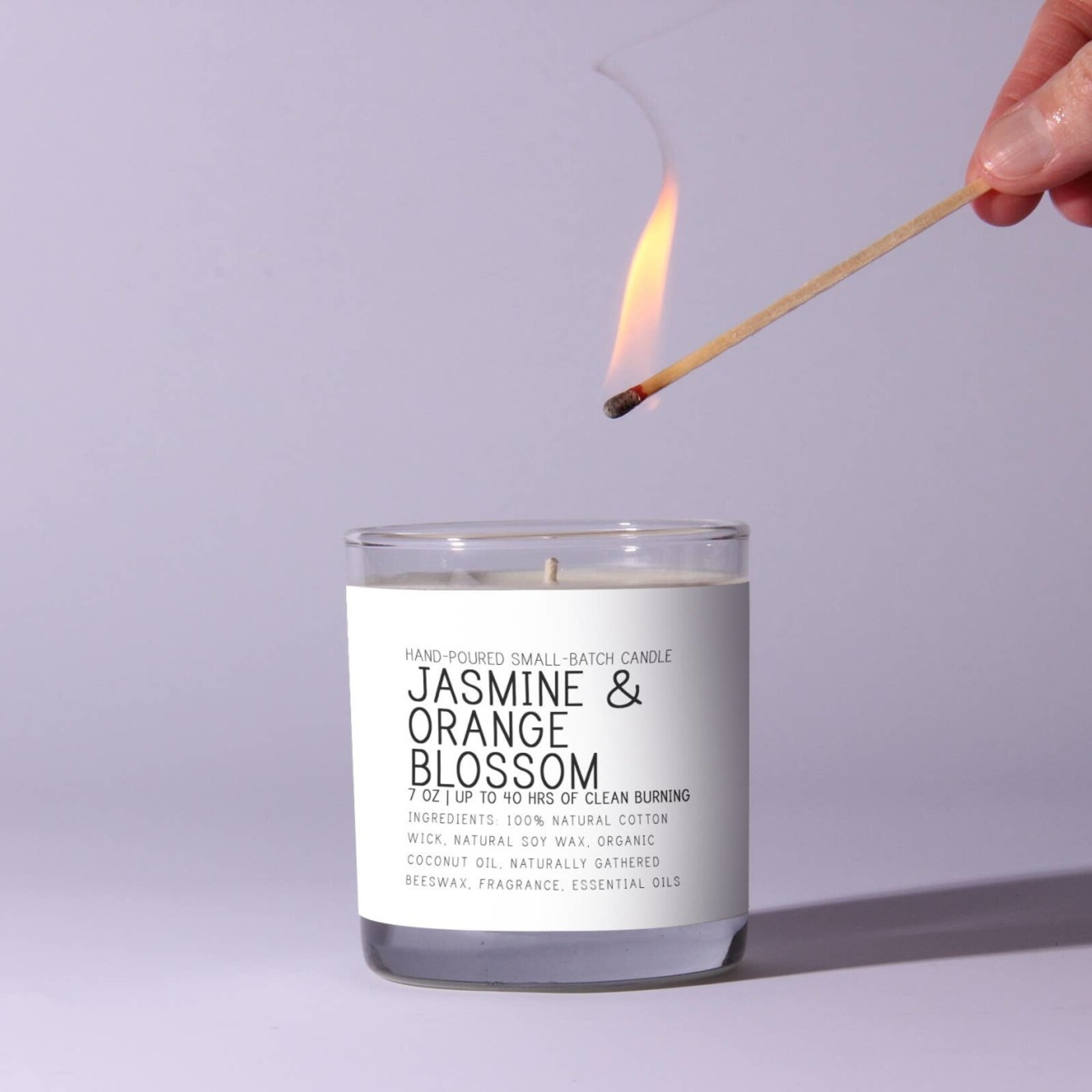 Just Bee Jasmine and Orange Blossom Candle, 7 oz