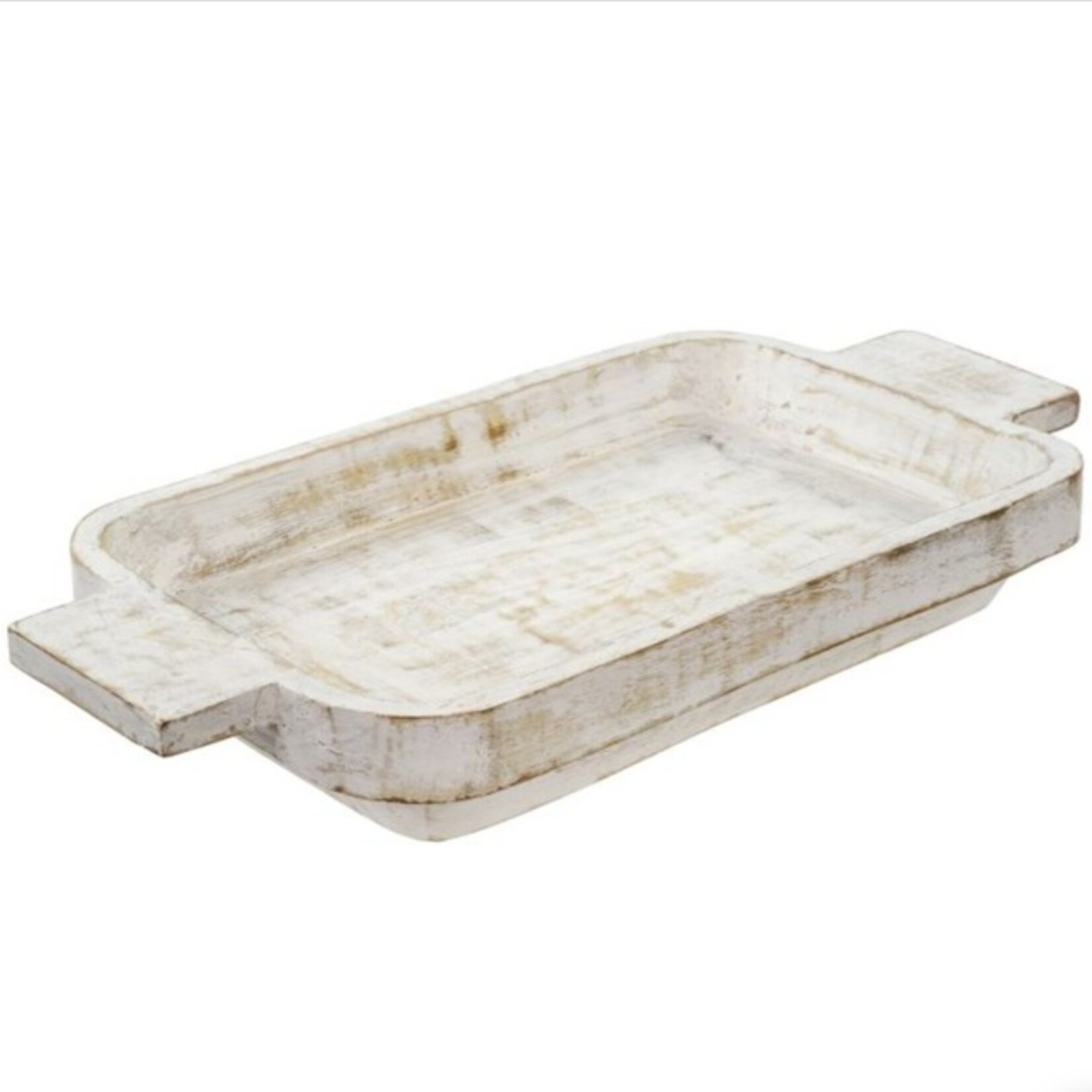 Whitewashed Dough Bowl, Large