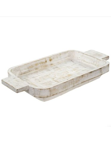 Whitewashed Dough Bowl, Large