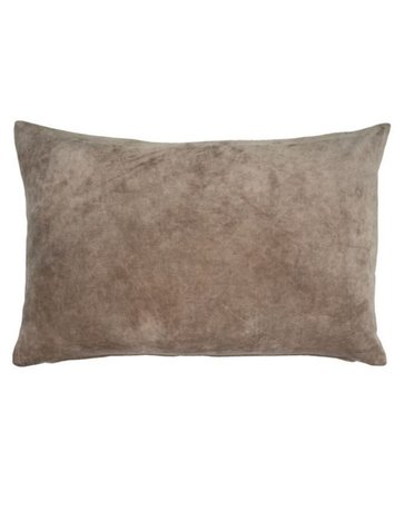 Vera Velvet Pillow, Mushroom, 16x24
