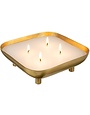 Curated Footed Tray Candle, Amber Spruce, Large