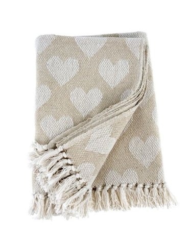 Heart Throw, White