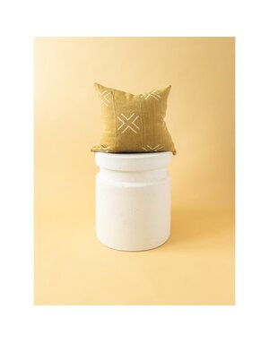 Mustard Mudcloth Pillow, 18x18