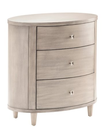 Hawthorne Estate Grey Wash Oval Chest, 29 x 18 x29 Furniture Available for Local Delivery or Pick Up
