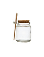 Glass Jar w/ Cork Lid & Spoon 12 oz