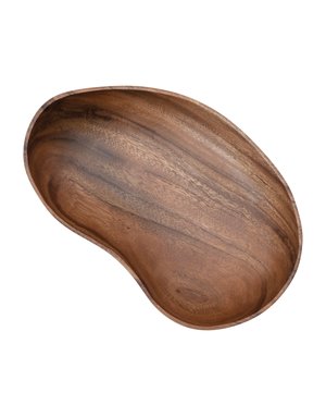 Hand-Carved Acacia Wood Bowl, Natural, Available for local pick up