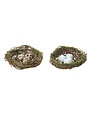 Artificial Moss Nest Ornament w/ Clip, 4d"