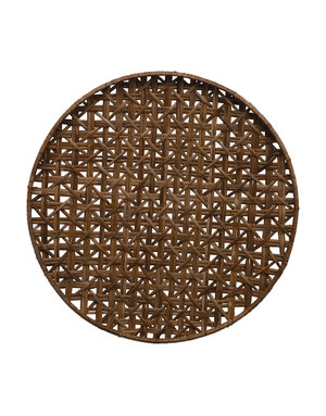 Hand-Woven Rattan Tray, Natural, Available for local pick up