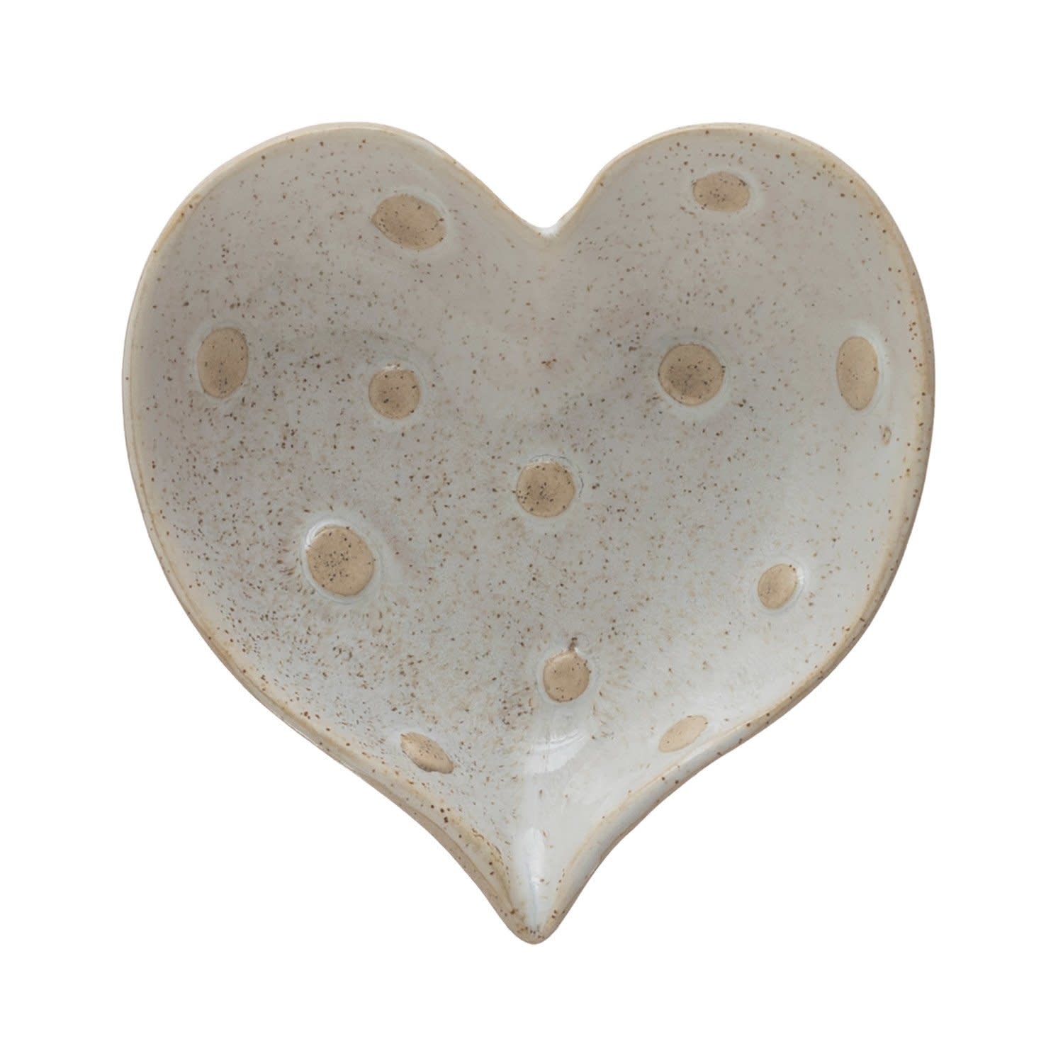 Heart Shaped Dish with Dots, 4"